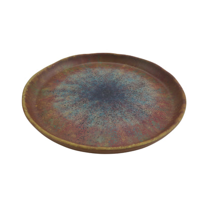 10" savor clay azul iris round melamine plate, 10"L x 10"W x 1"H, GET, cheforward