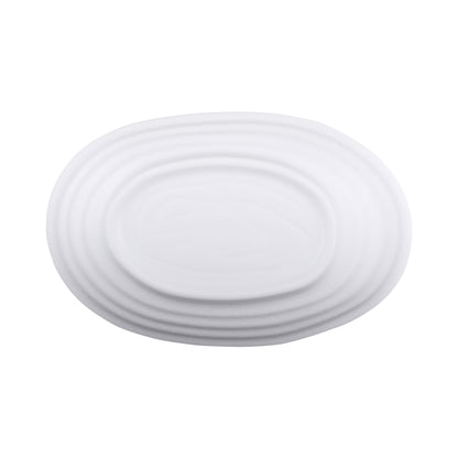Melamine Deep Oval Plate - White