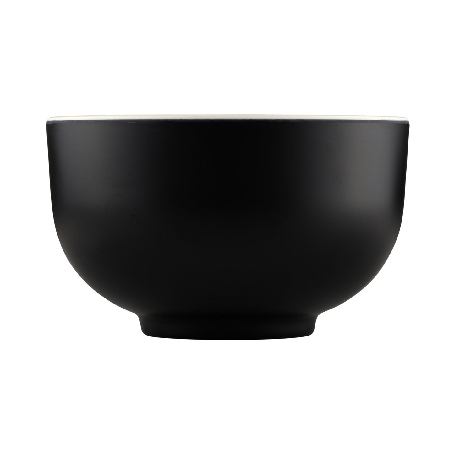 Melamine Round Two-Tone Bowl - Ebony Outside, Sand Inside