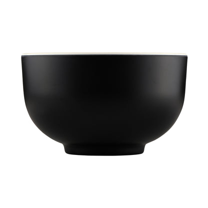 Melamine Round Two-Tone Bowl - Ebony Outside, Sand Inside