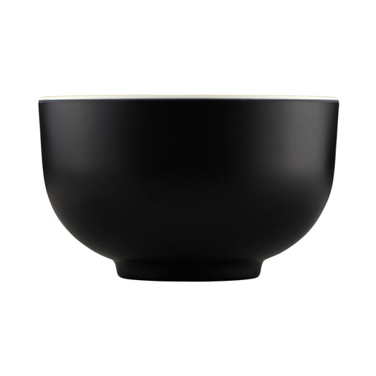 Melamine Round Two-Tone Bowl - Ebony Outside, Sand Inside