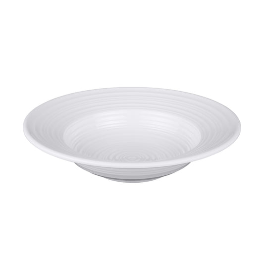 Melamine Swirl Pasta/Soup Bowl - White