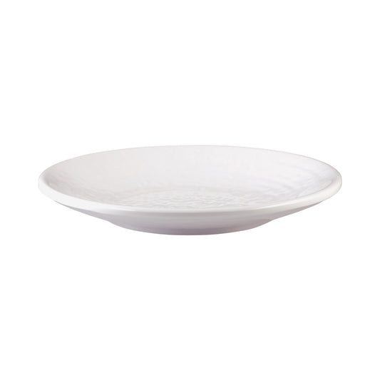 Melamine Round Pebble Plate - White