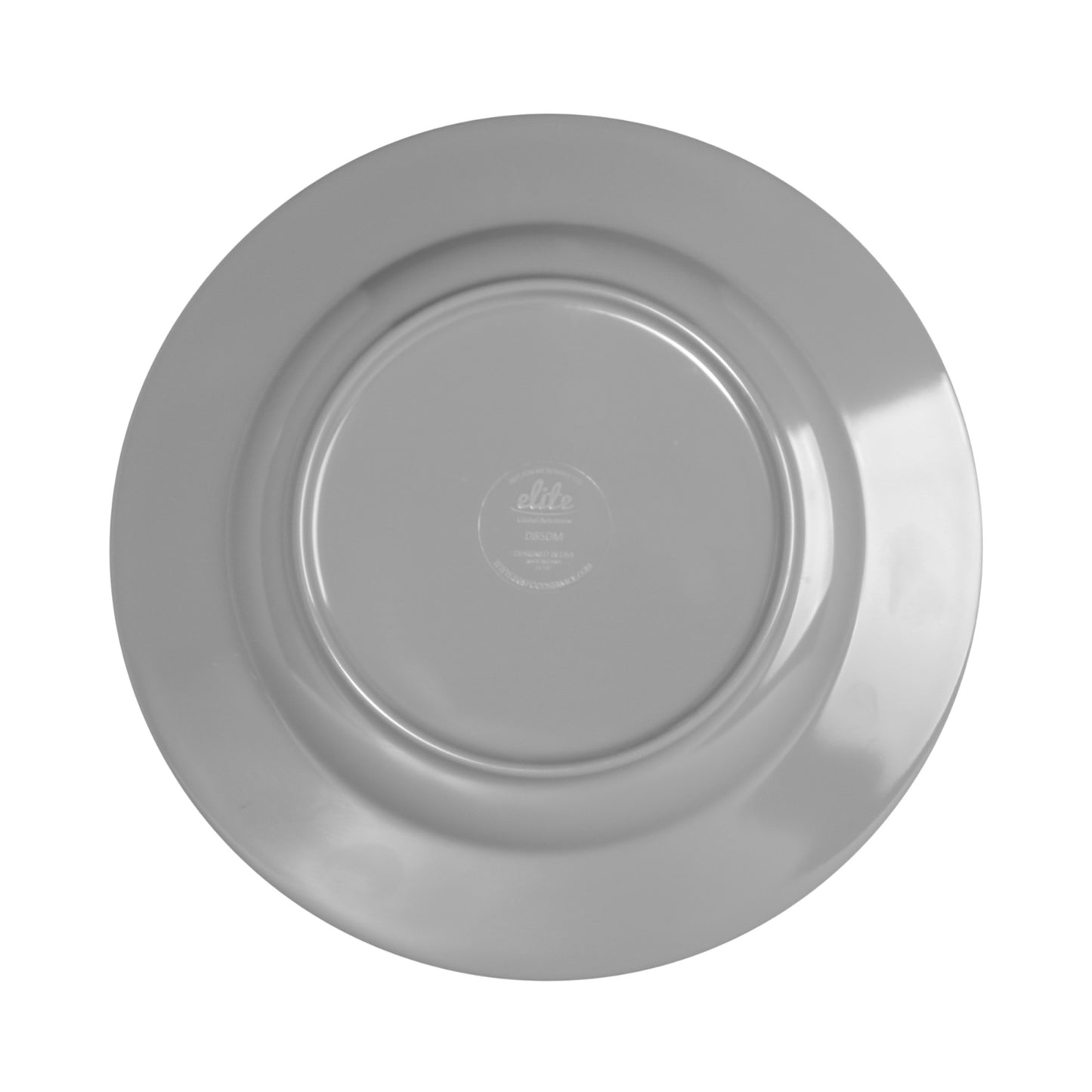 Melamine Round Crackle Plate - Gray