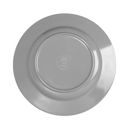 Melamine Round Crackle Plate - Gray