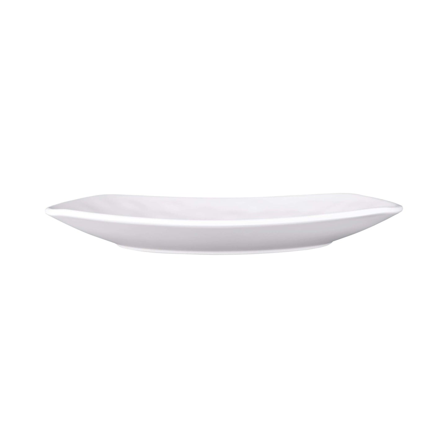 Melamine Square Plate w/ Rounded Edges - Off White