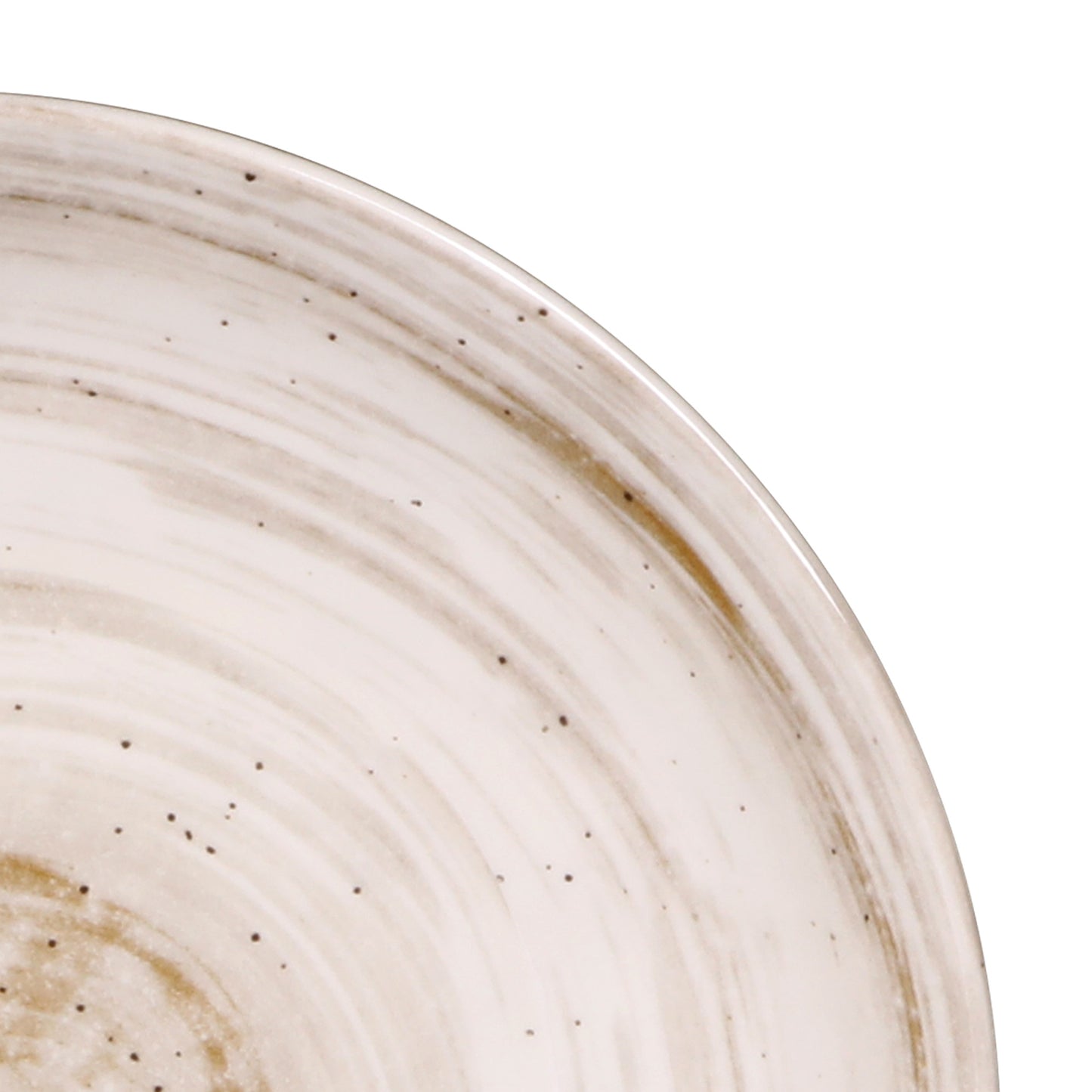 Melamine Round Plate - Taupe Design