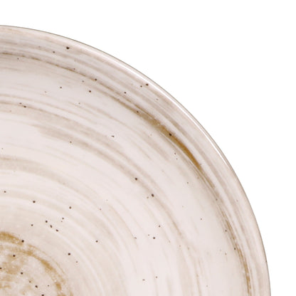 Melamine Round Plate - Taupe Design