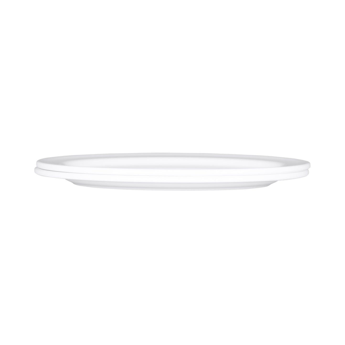 Melamine Oval Rim Platter - White