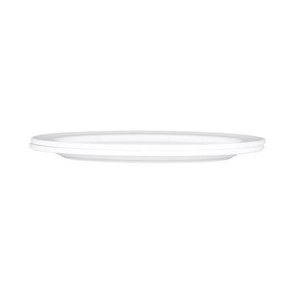 Melamine Oval Rim Platter - White