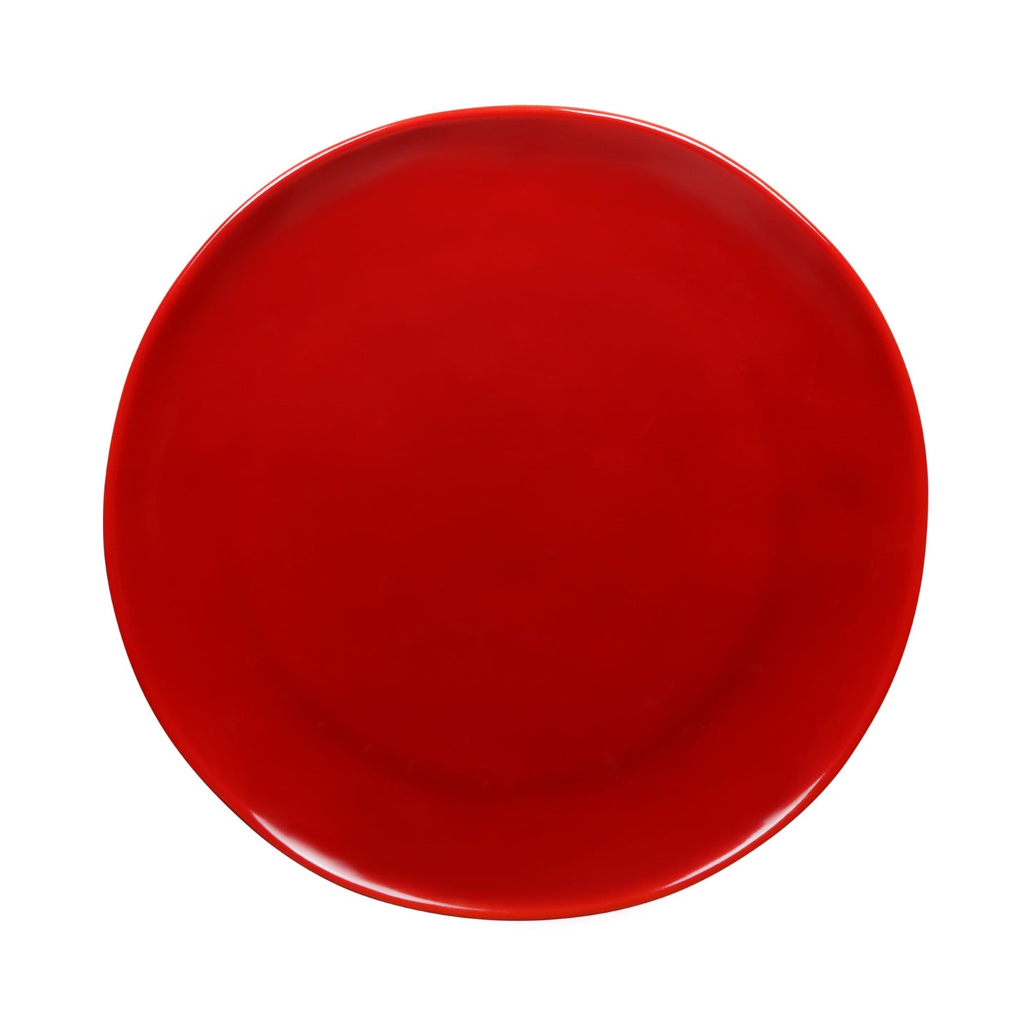 Melamine Round Plate - Red Glaze