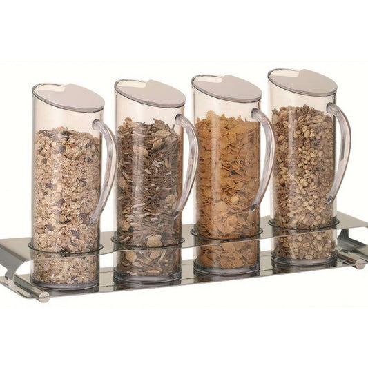 ELEGANCE Muesli Bar 'Quadro'   4 x 1.5l, Model Stainless
