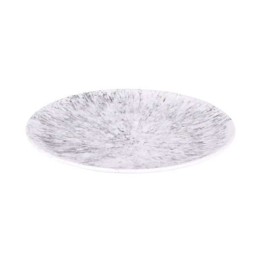 Melamine Round Plate - Black Marble