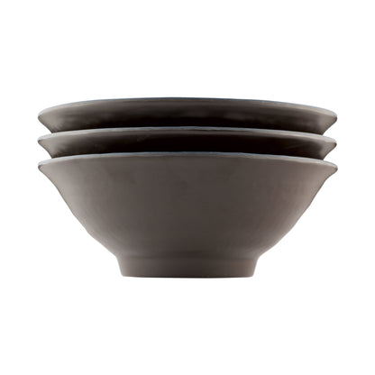 Melamine Bowl - Aubergine Matte Finish Outside/Lapis Gloss Finish Inside
