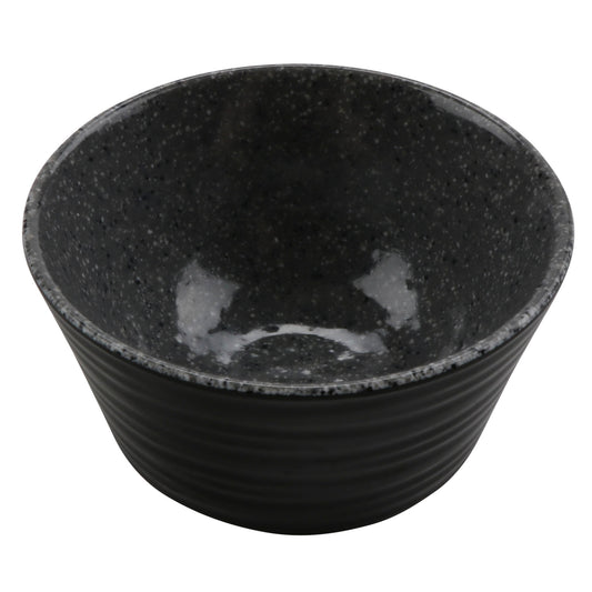 4 oz revolve stone grey/black melamine ramekin with organic texture, 3.44"L x 3.44"W x 1.63"H, GET, cheforward