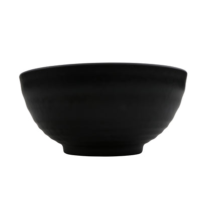 7" Ramen - 32 oz Melamine Bowl, Glossy Gray inside/ Black Matte outside, GET. Roca. (12 Pack)