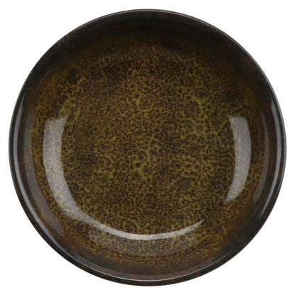 2.29 oz amaze bronze lava/chocolate round melamine reactive glaze ramekin, 4"L x 4"W x 0.5"H, GET, cheforward