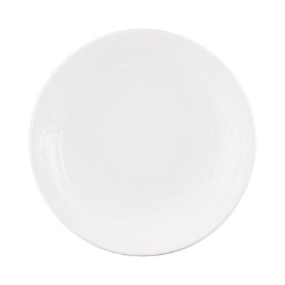 Melamine Round Pebble Plate - White