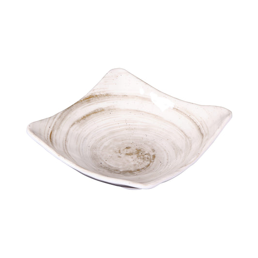 Melamine Square Bowl - Taupe Design