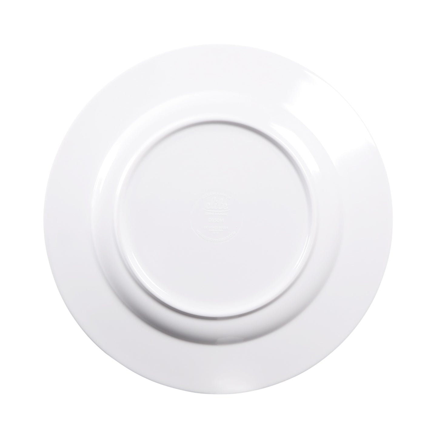 Melamine Round Crackle Plate - White