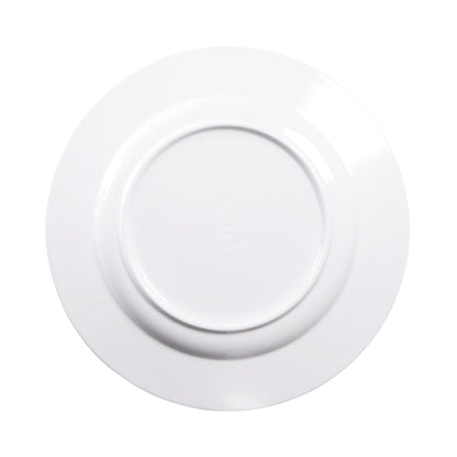 Melamine Round Crackle Plate - White
