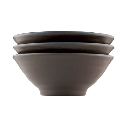 Melamine Bowl - Aubergine Matte Finish Outside/Lapis Gloss Finish Inside
