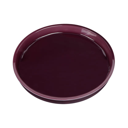 Melamine Round Coupe Plate - Purple Glaze
