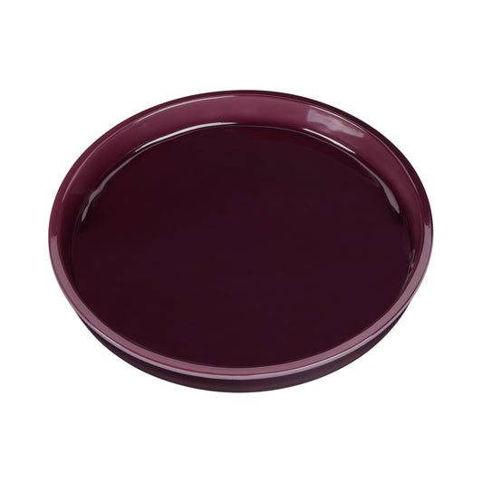 Melamine Round Coupe Plate - Purple Glaze