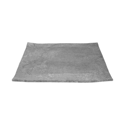 15.75" x 11.75" Faux Moonstone Slate Melamine Medium Shared Appetizer, Display Serving Rectangular Platter with Glossy Surface, 0.5" tall, G.E.T. Moonstone