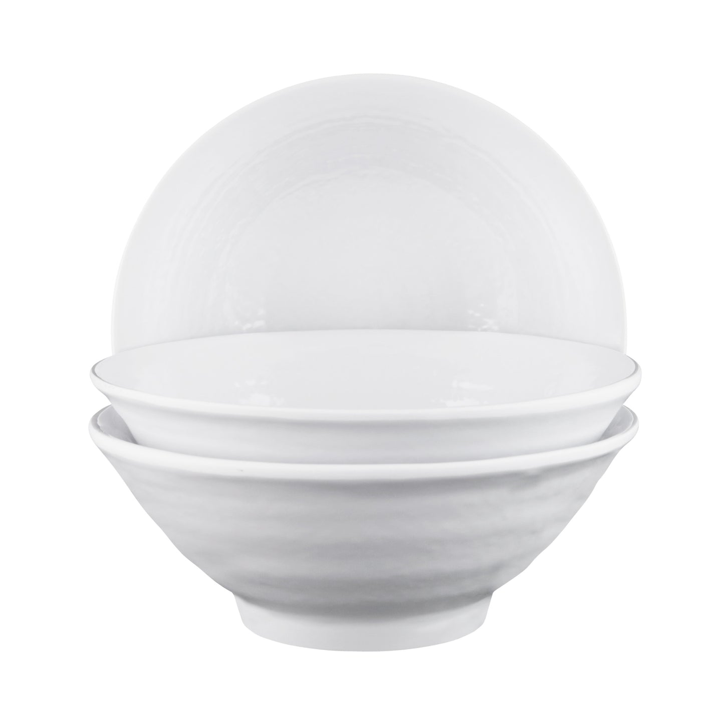 Melamine Bowl - White Matte Finish Outside/White Gloss Finish Inside