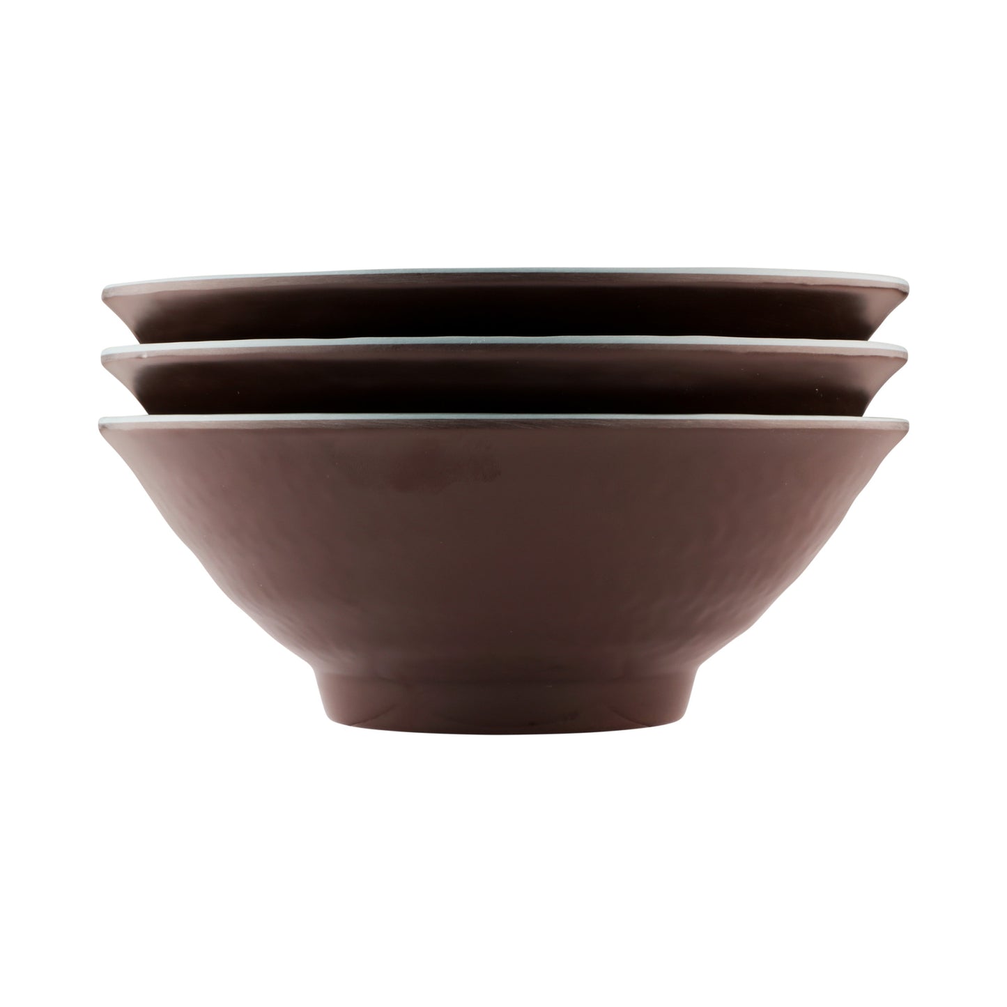 Melamine Bowl - Aubergine Matte Finish Outside/Abyss Gloss Finish Inside