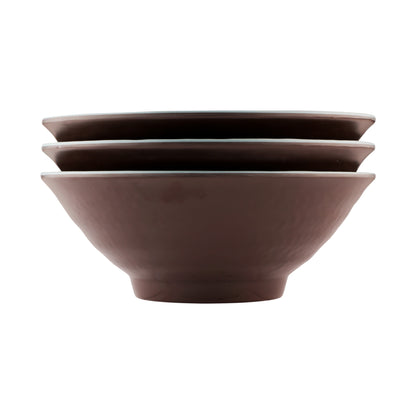 Melamine Bowl - Aubergine Matte Finish Outside/Abyss Gloss Finish Inside