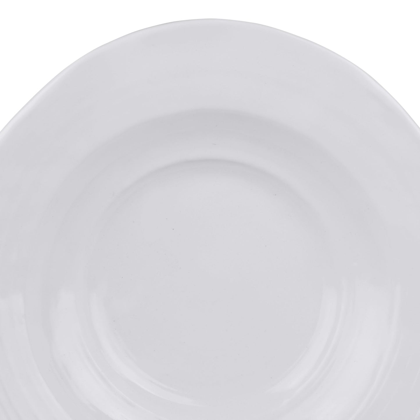 Melamine Irregular Round Bowl - White