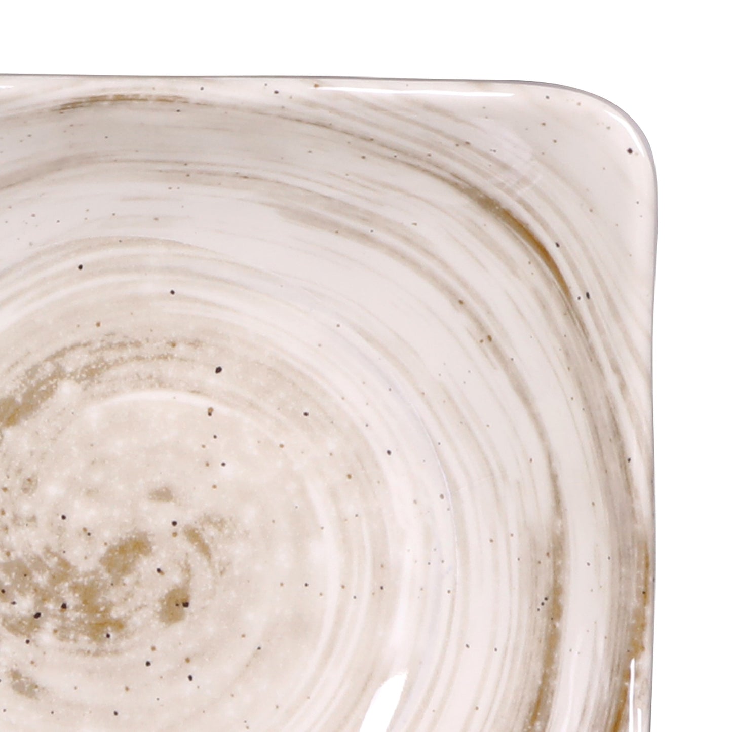 Melamine Square Bowl - Taupe Design