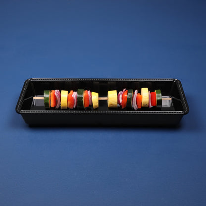 Melamine Rectangular Beaded Edge Tray - Black