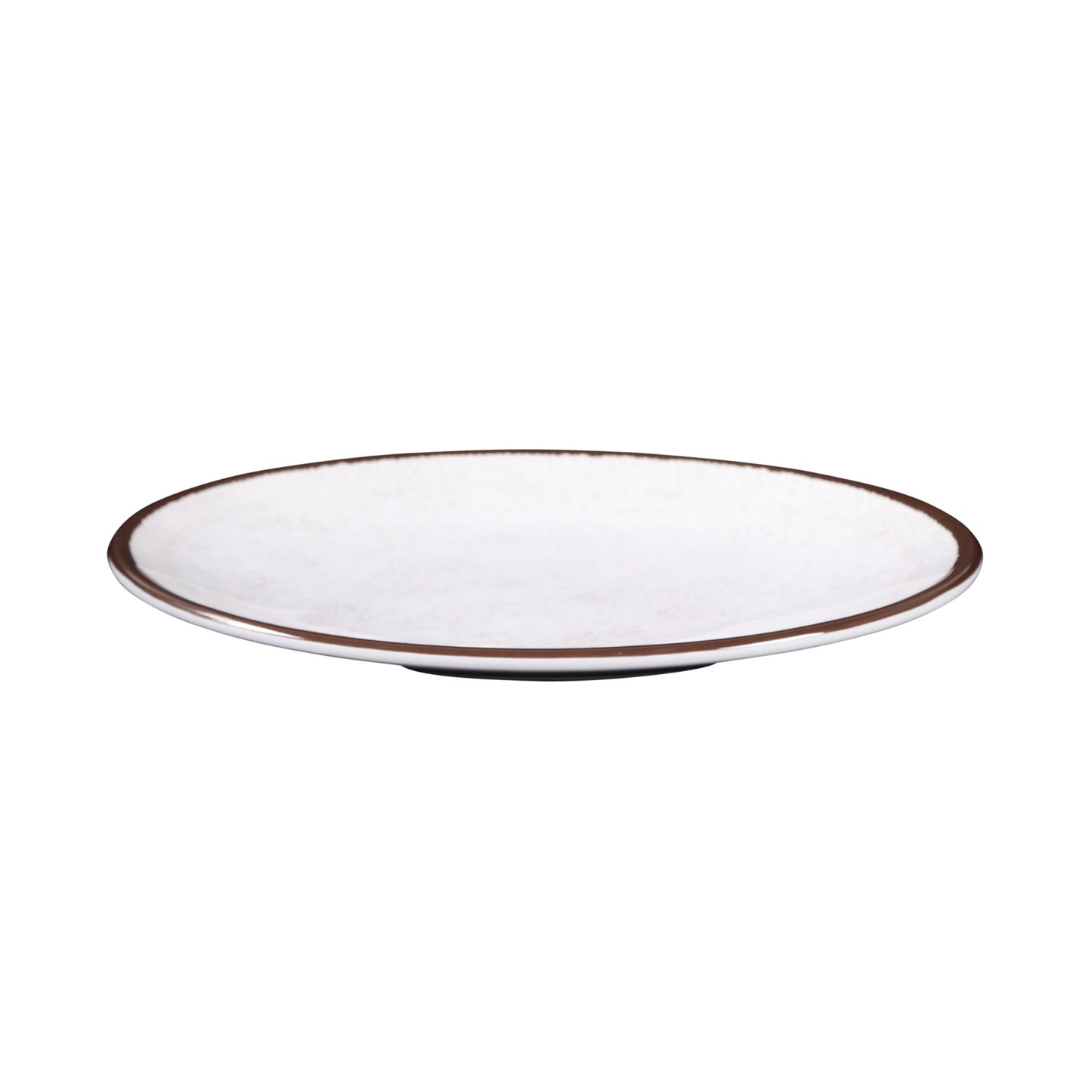 Melamine Oval Crackle Plate - White