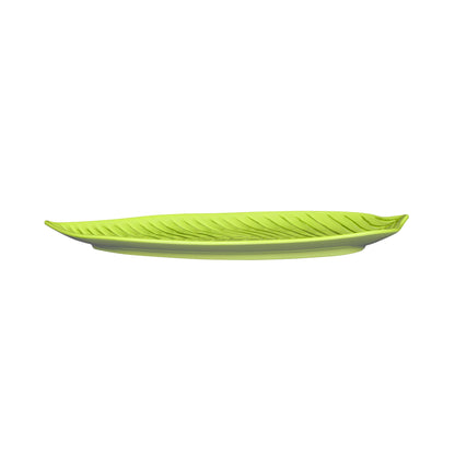 Melamine Large Leaf Platter - Design Green