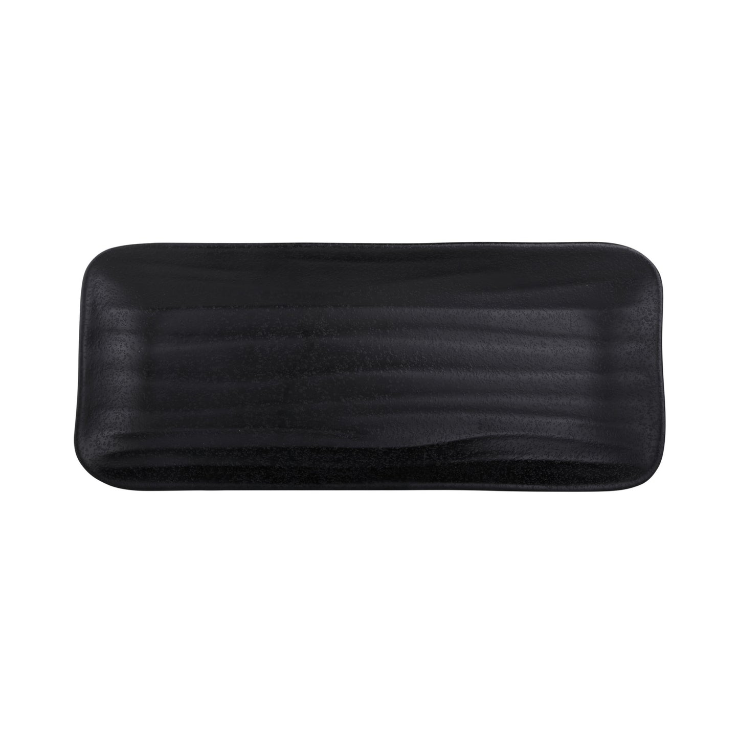 Melamine Rectangular Wave Tray - Black