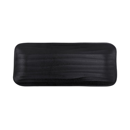 Melamine Rectangular Wave Tray - Black