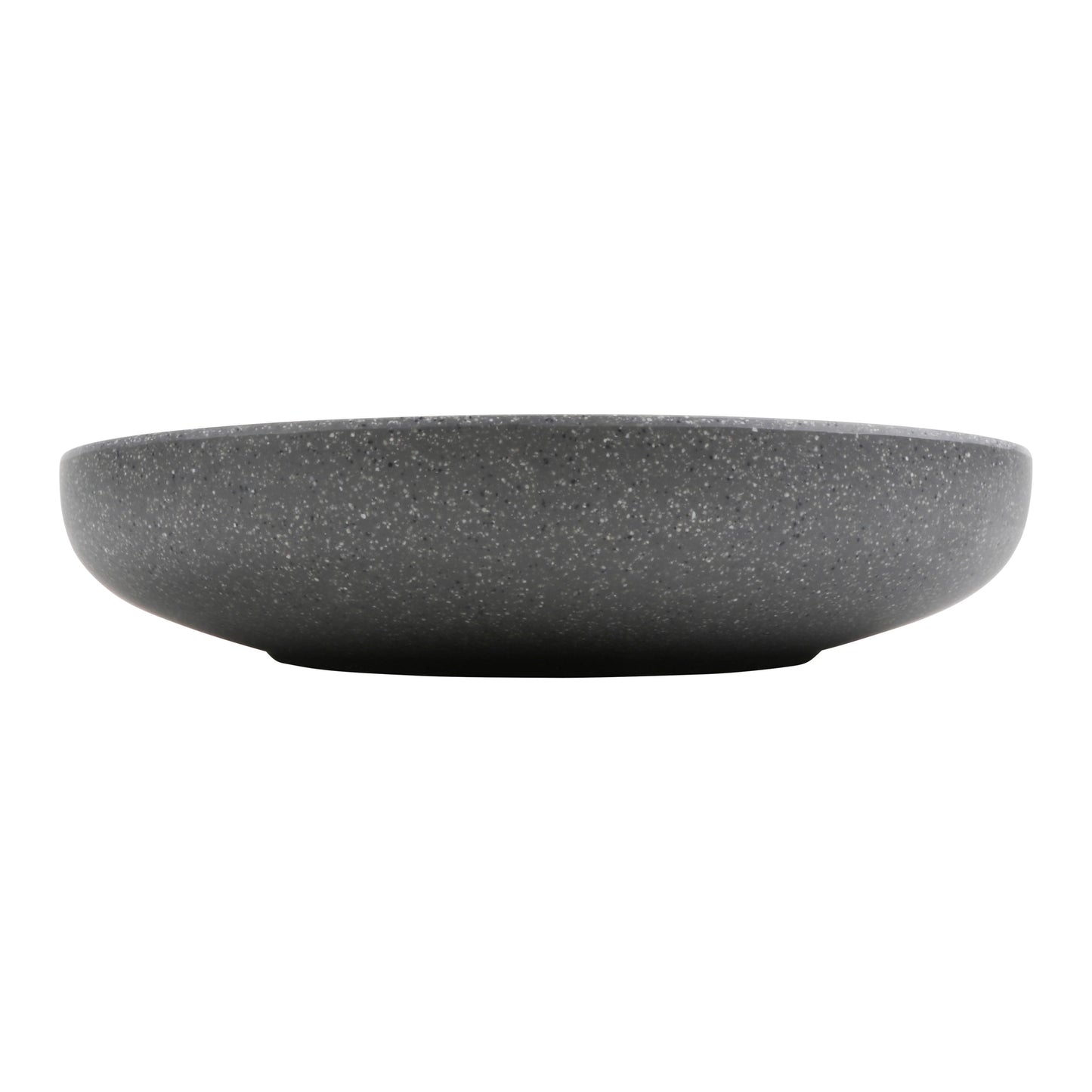 67.65 oz infuse stone grey round melamine bowl (large), 10.83"L x 10.83"W x 2.25"H, GET, cheforward