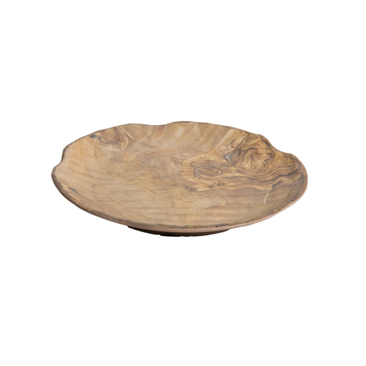12" transform olive wood round melamine plate (medium), 12"L x 12"W x 1.5"H, GET, cheforward