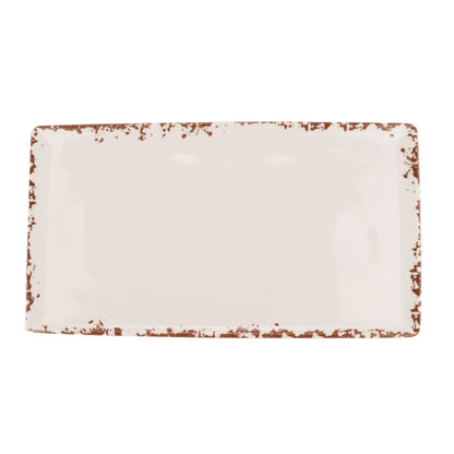 12.75" x 7" Melamine Rectangular Platter, Third Size, GN 1/3, G.E.T. Tuscan