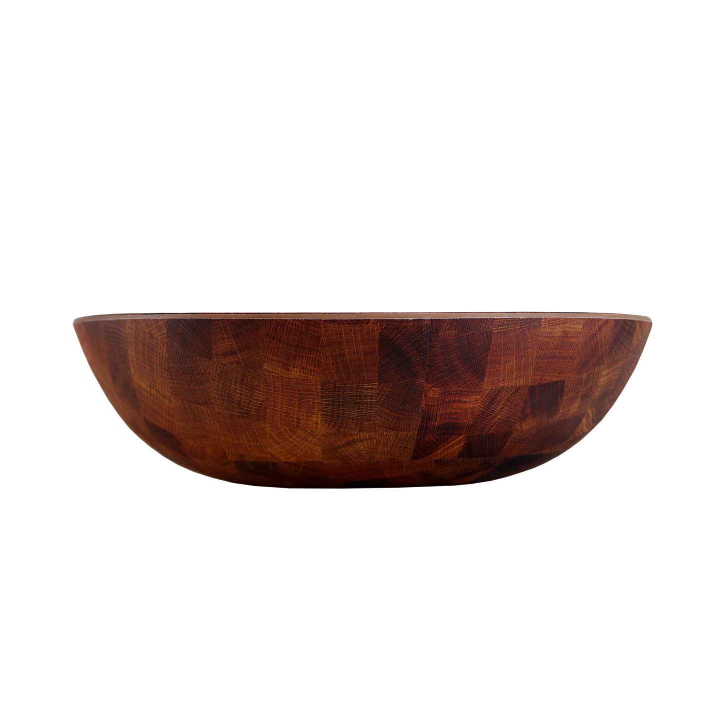 Melamine Round Bowl - Checkered Wood