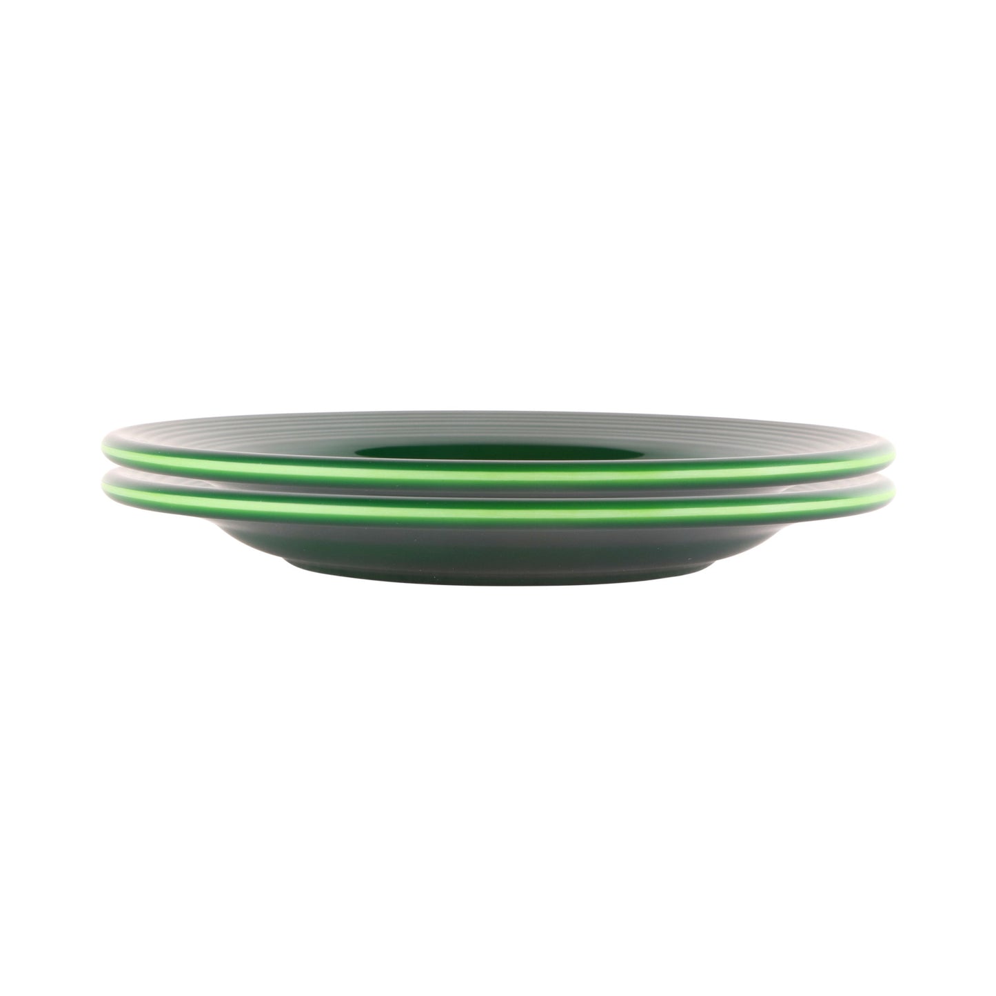 Melamine Round Plate - Green Glaze