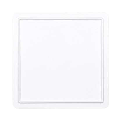 Melamine Square Serving Board - Hickory Wood, Carrara Marble