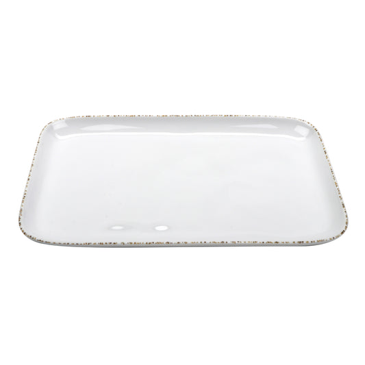 14" x 11.5" Melamine, Irregular Rectangular Platter