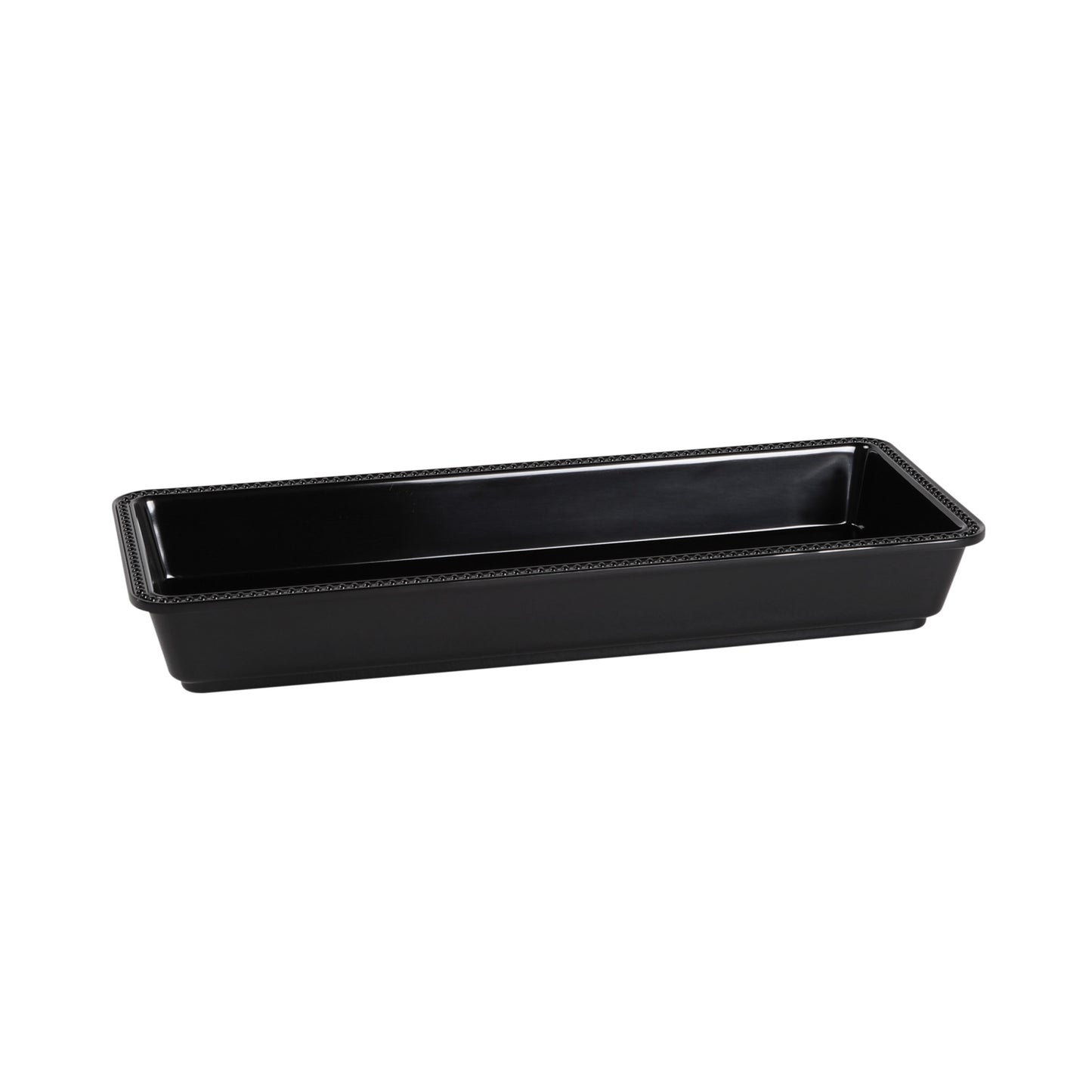 Melamine Rectangular Beaded Edge Tray - Black