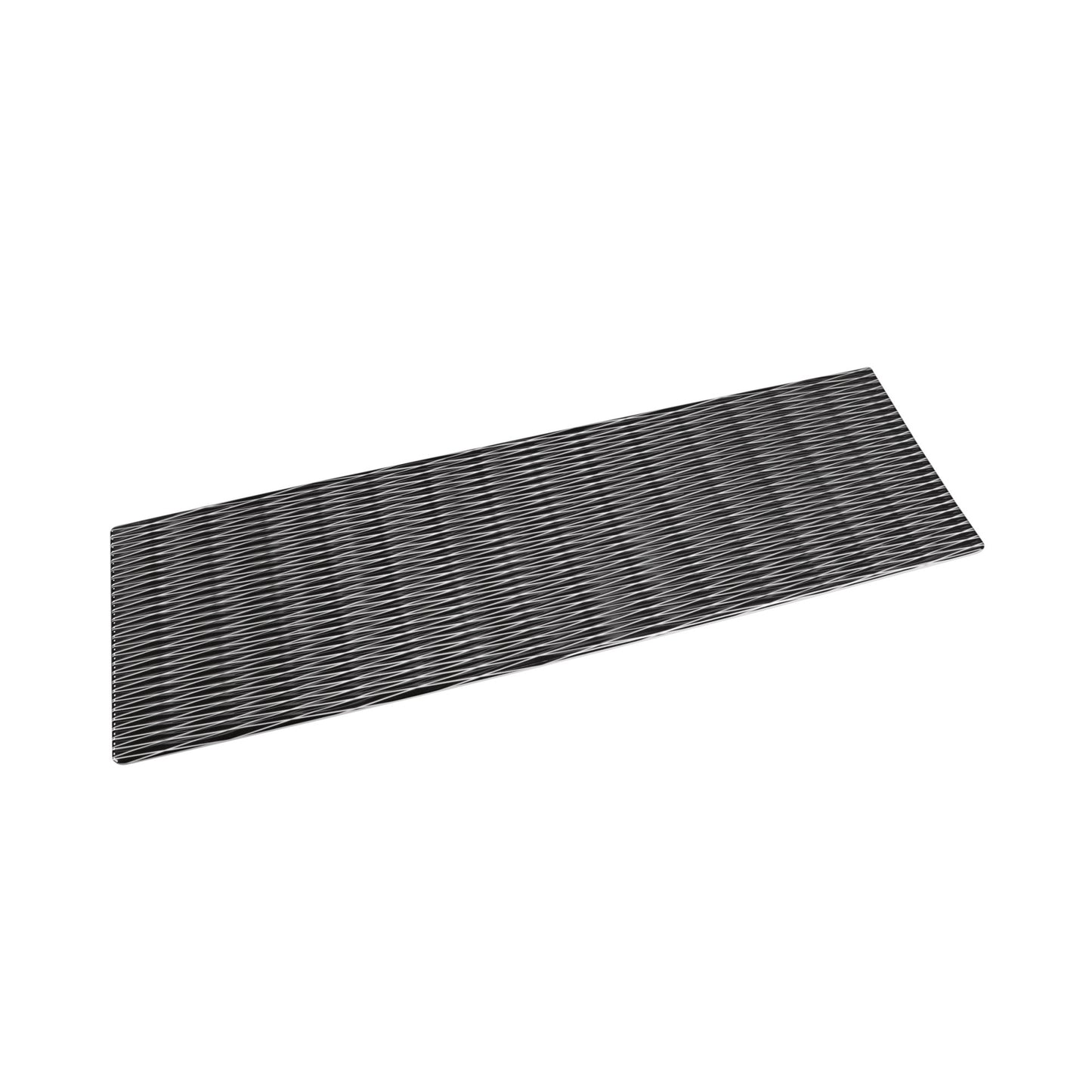 Melamine Rectangular Plate - White w/ Black Decal
