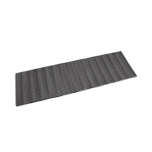 Melamine Rectangular Plate - White w/ Black Decal