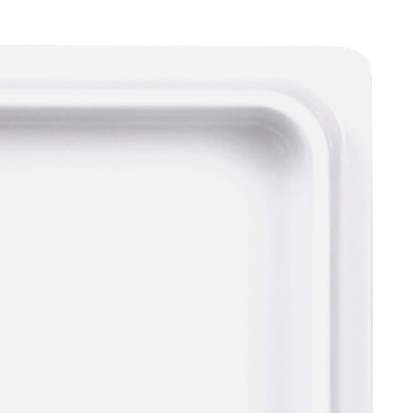 Melamine Rectangular Reversible Bin Lid - White